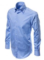 Голубая рубашка в вертикальную полоску FRANCO BELLINI